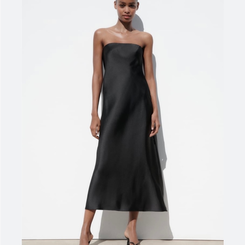 Zara satin tube DRESS size small